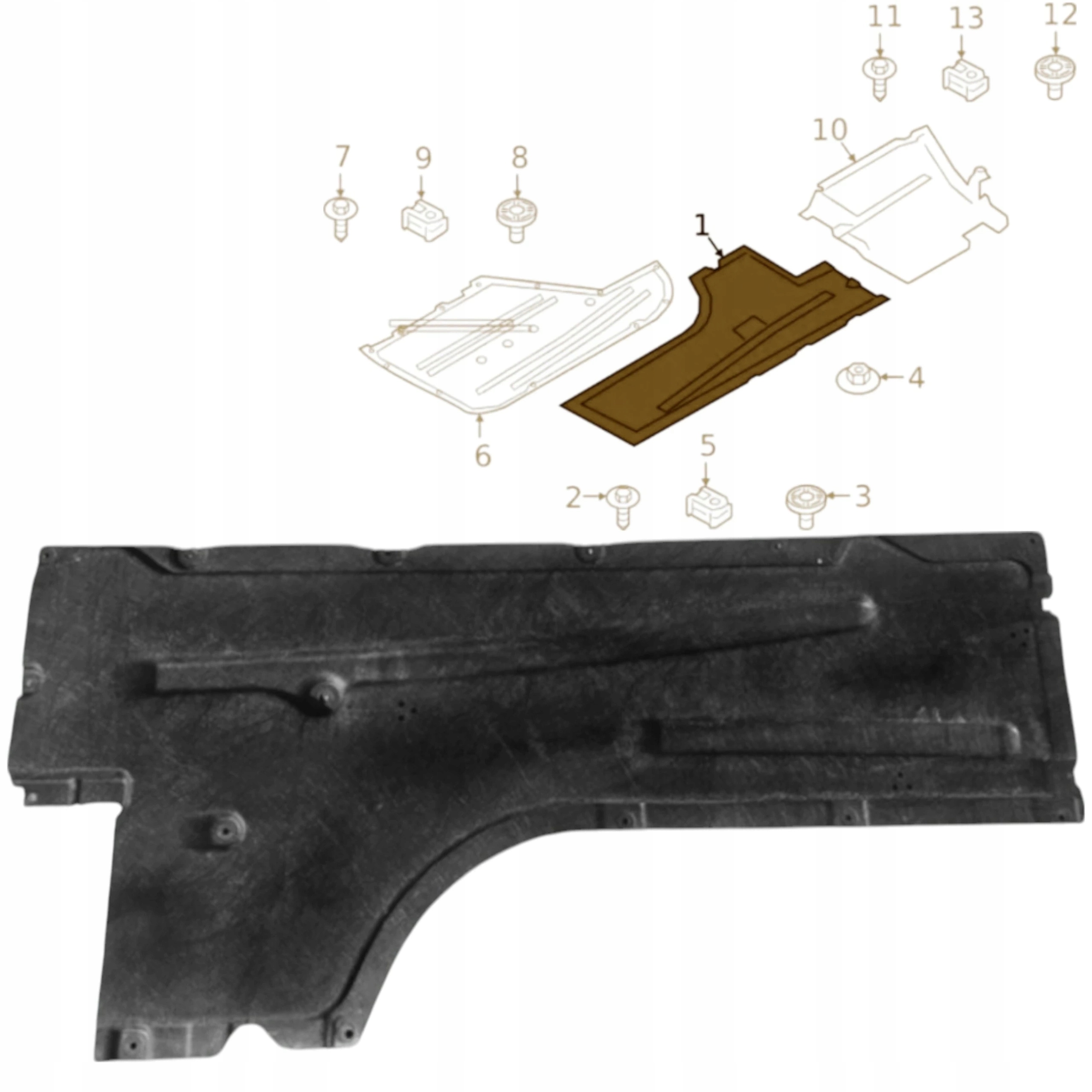 Bmw 3 G20 G21 2018+ Kryt Prahu Podvozku Pravý 51757340866