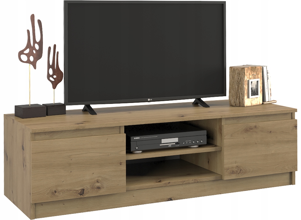 STOLIK RTV 120CM DĄB ARTISAN SZAFKI PÓŁKI SALON