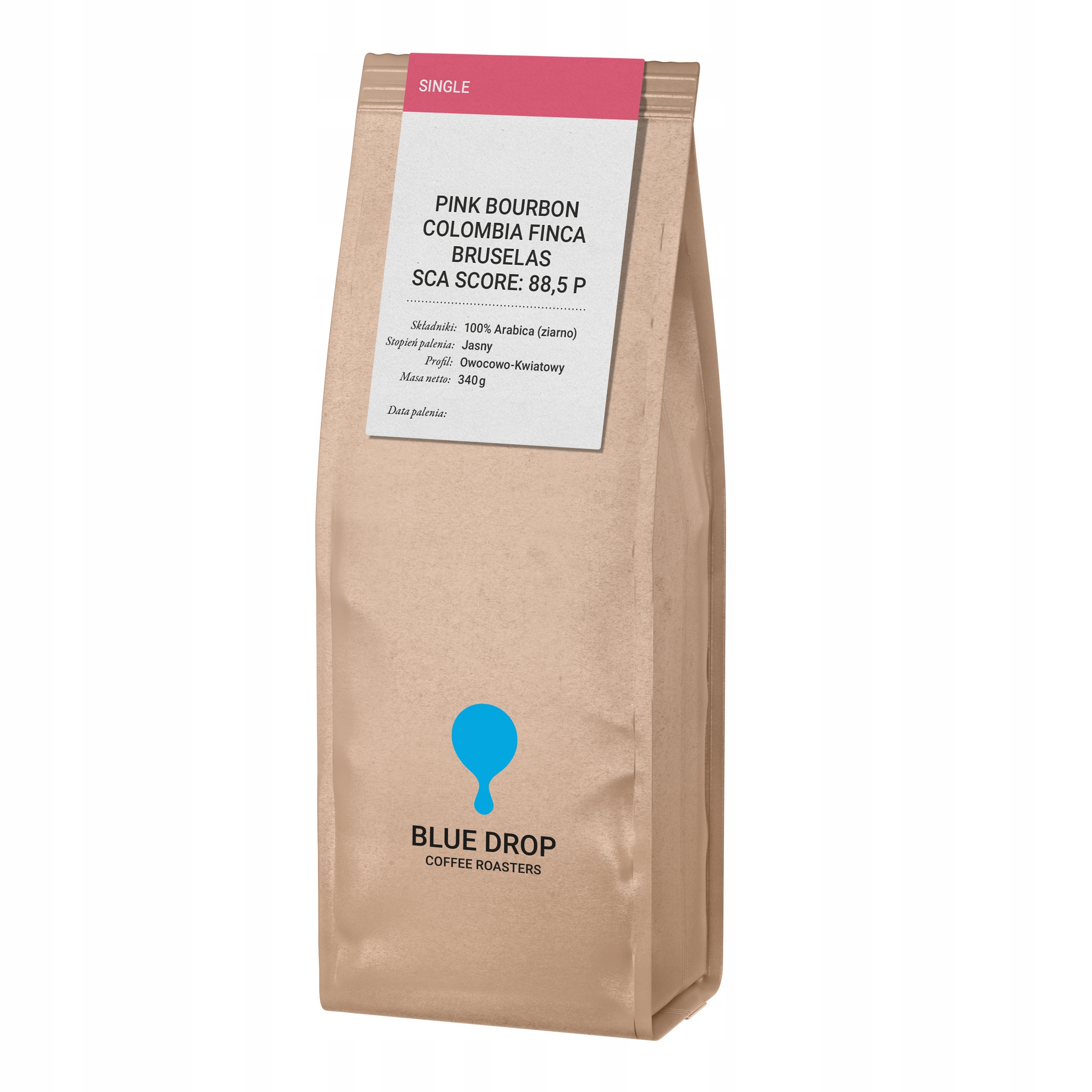 Kawa Ziarnista Kolumbia Pink Bourbon Specialty 100%Arabica Drip Chemex 340G