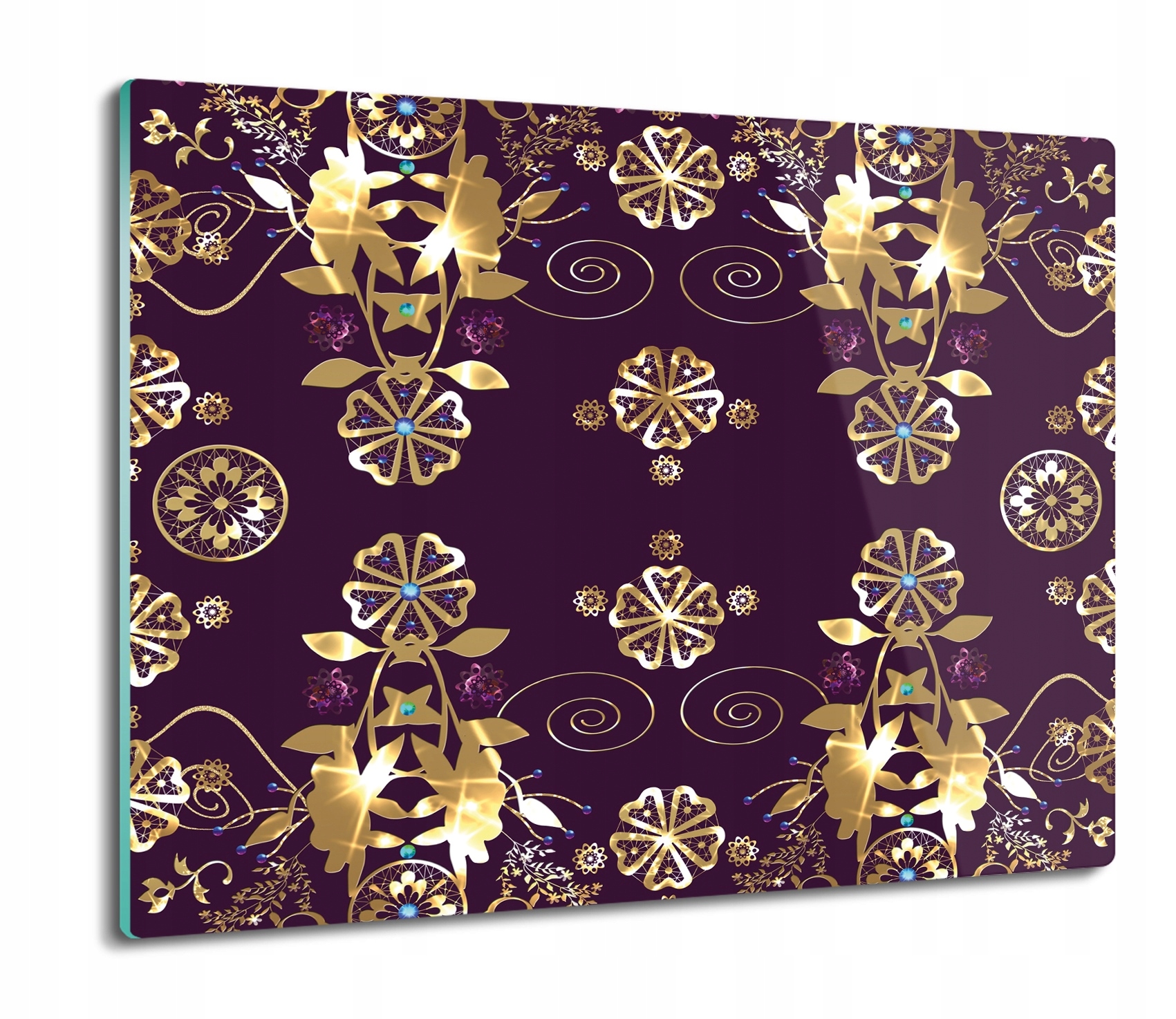 

Ornament złoto 60x52 deska ze szkła do kuchni