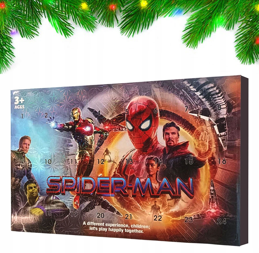 ADVENTO KALENDORIAUS KERŠYTOJŲ ŽMOGAUS-VORO FIGŪRĖLĖS PAKABUKAI 24 VNT.