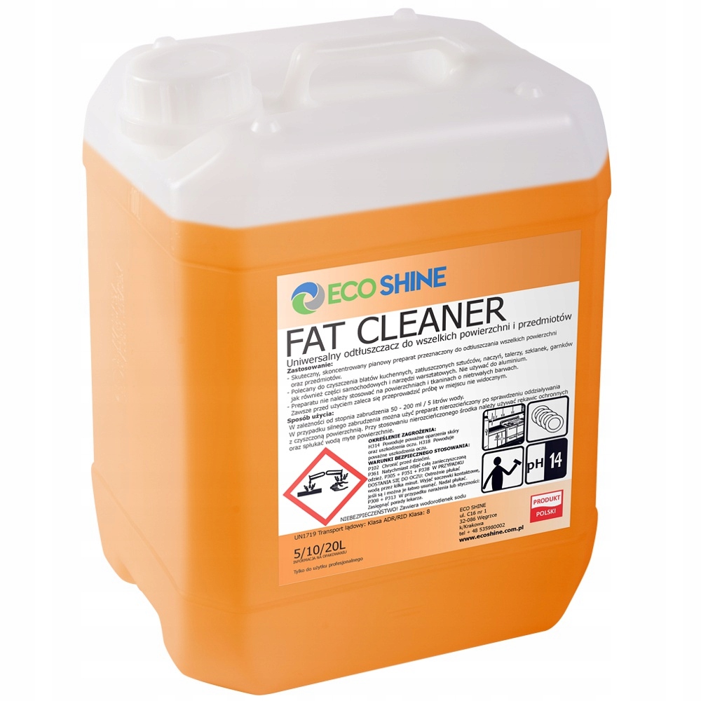 Levně Eco Shine Fat Cleaner 5 L Univerzální Odmašťovač