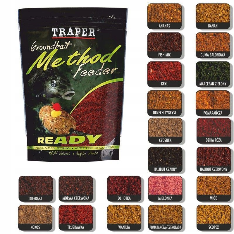Traper Zanęta Ready Method Feeder Halibut Czarny
