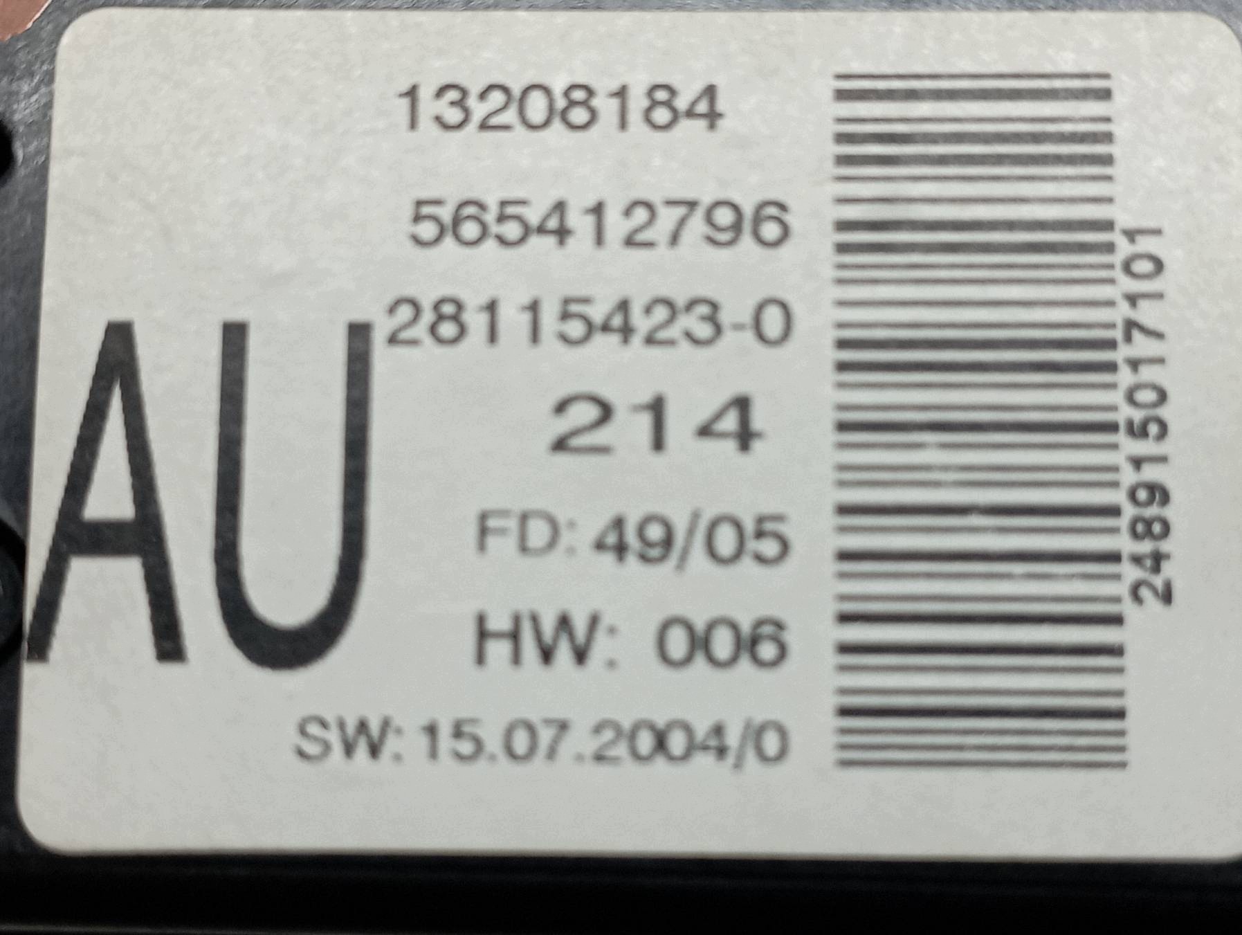 schermo 13208184 Opel Vectra III (2002-2008) C