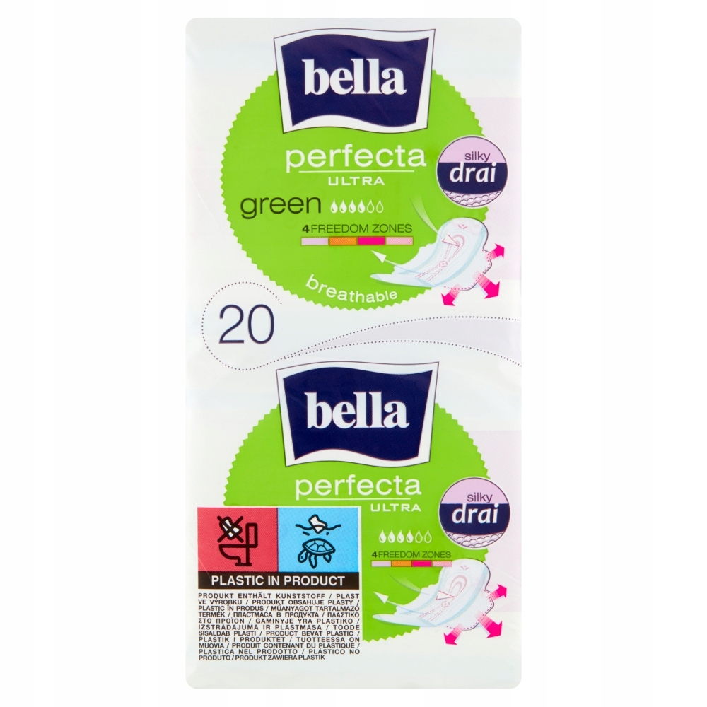 

Podpaski Bella Ultra Green ze skrzydełkami 20 szt.