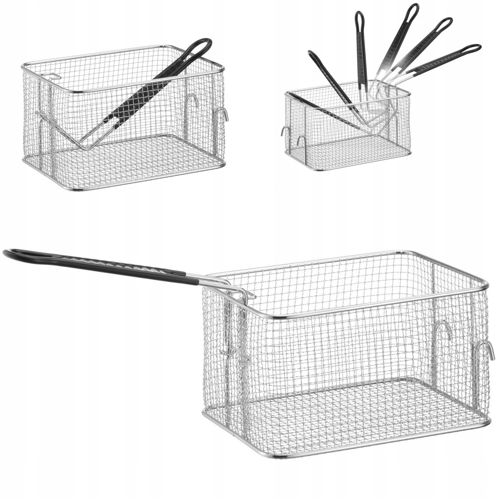 Koš na elektrickou fritézu s rukojetí 4 l 208x140x125 mm