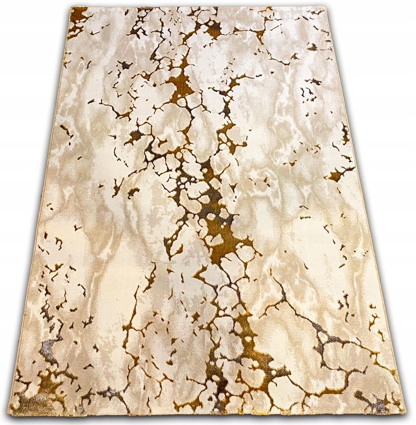 Koberec 120x170 Moderný Béžový Do Obývačky Zlatá Spálňa Glamour Zlatá Béžová