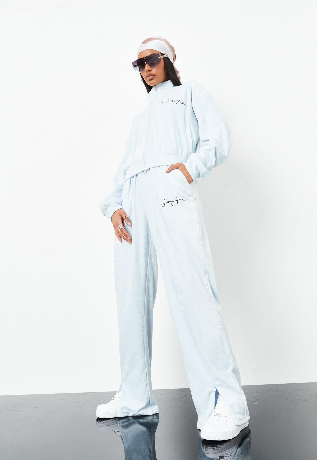 MISSGUIDED_SEAN JOHN BLUZA WELUROWA NA ZAMEK BR415 Marka Missguided