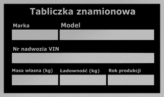 

Tabliczka znamionowa zastępcza 85x50 mm Aluminium