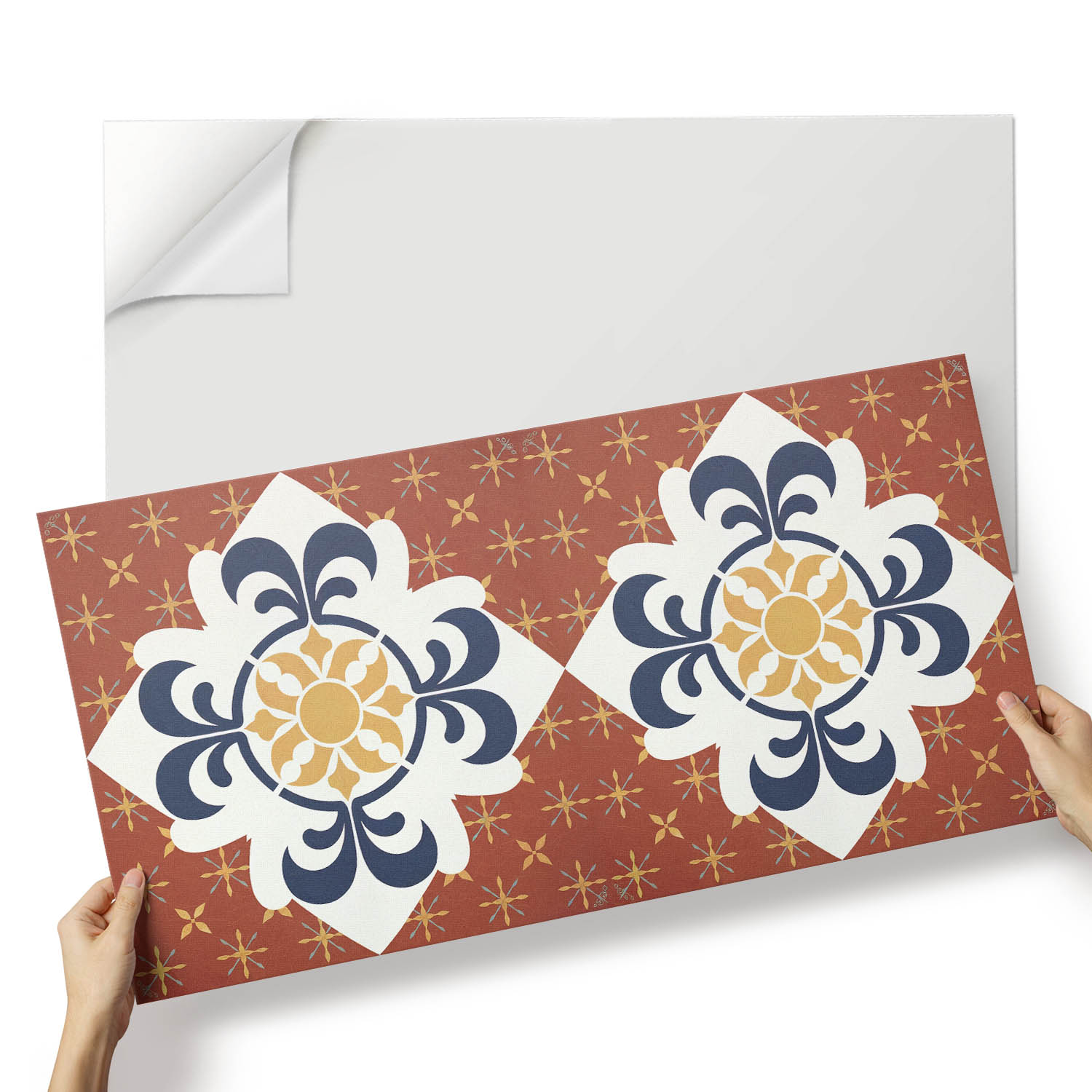 Vinylový nástěnný panel Floristický motiv s jemnými tvary, 100 x 50 cm