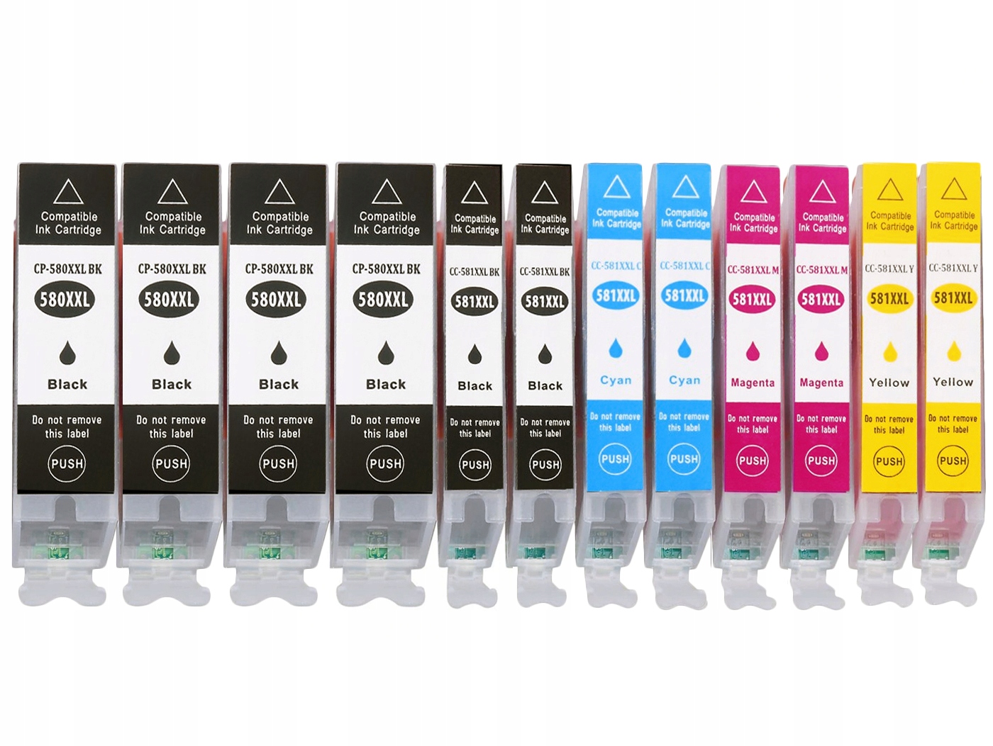 

12X Tusze Do Canon Pixma TS8350 TS8352 4X PGI-580