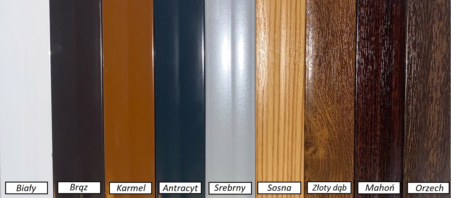 MOSKITIERY OKIENNE KOLORY ANTRACYT BRĄZ SOSNA Wysokość maksymalna 80 cm