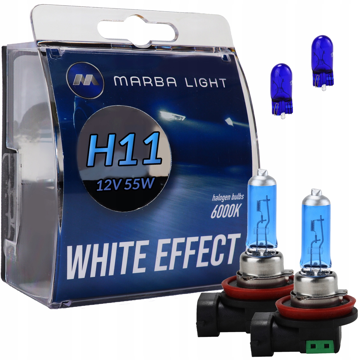 

Żarówki H11 12V 55W Marba Light White Effect W5W