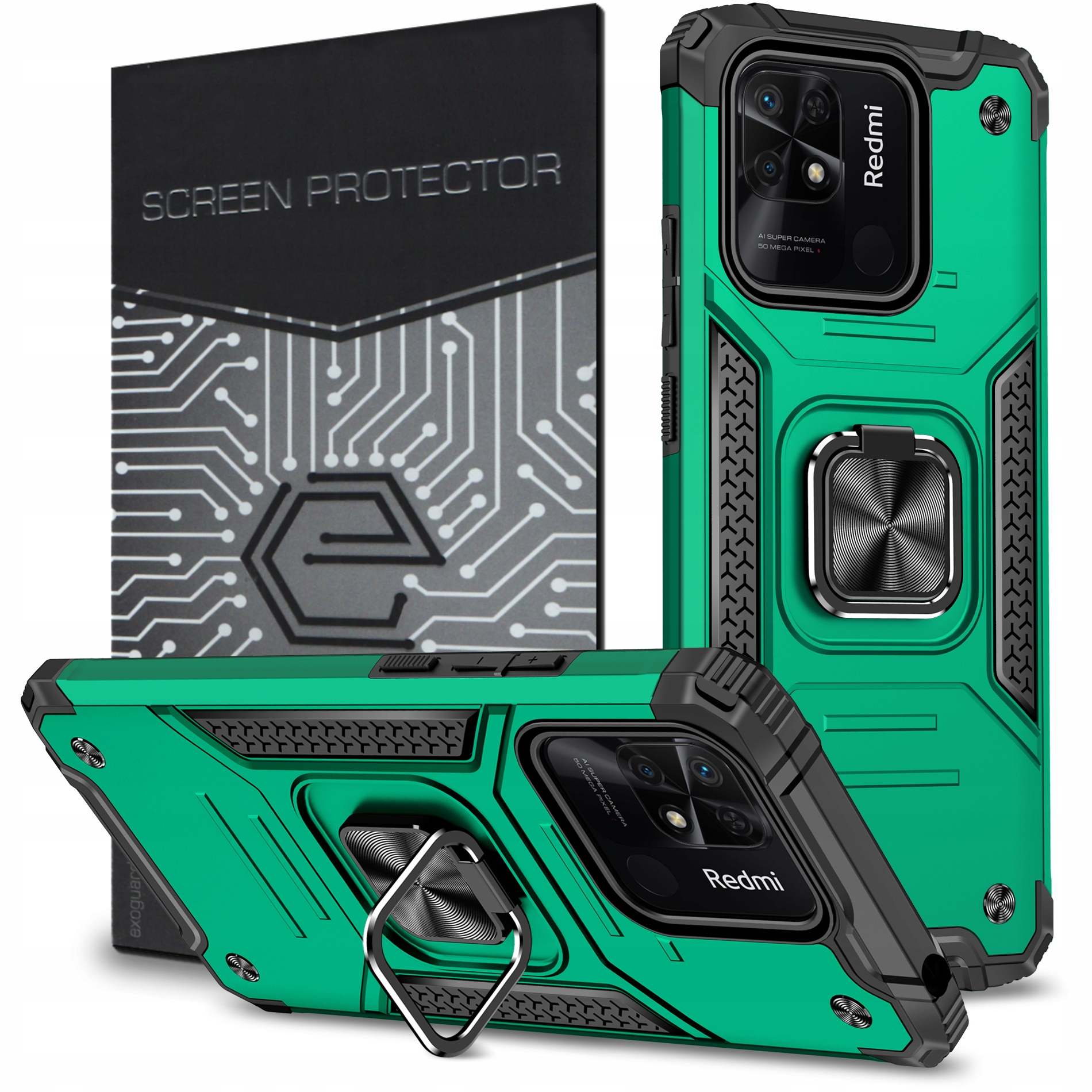 

Etui Pancerne Obudowa+szkło do Xiaomi Redmi 10C
