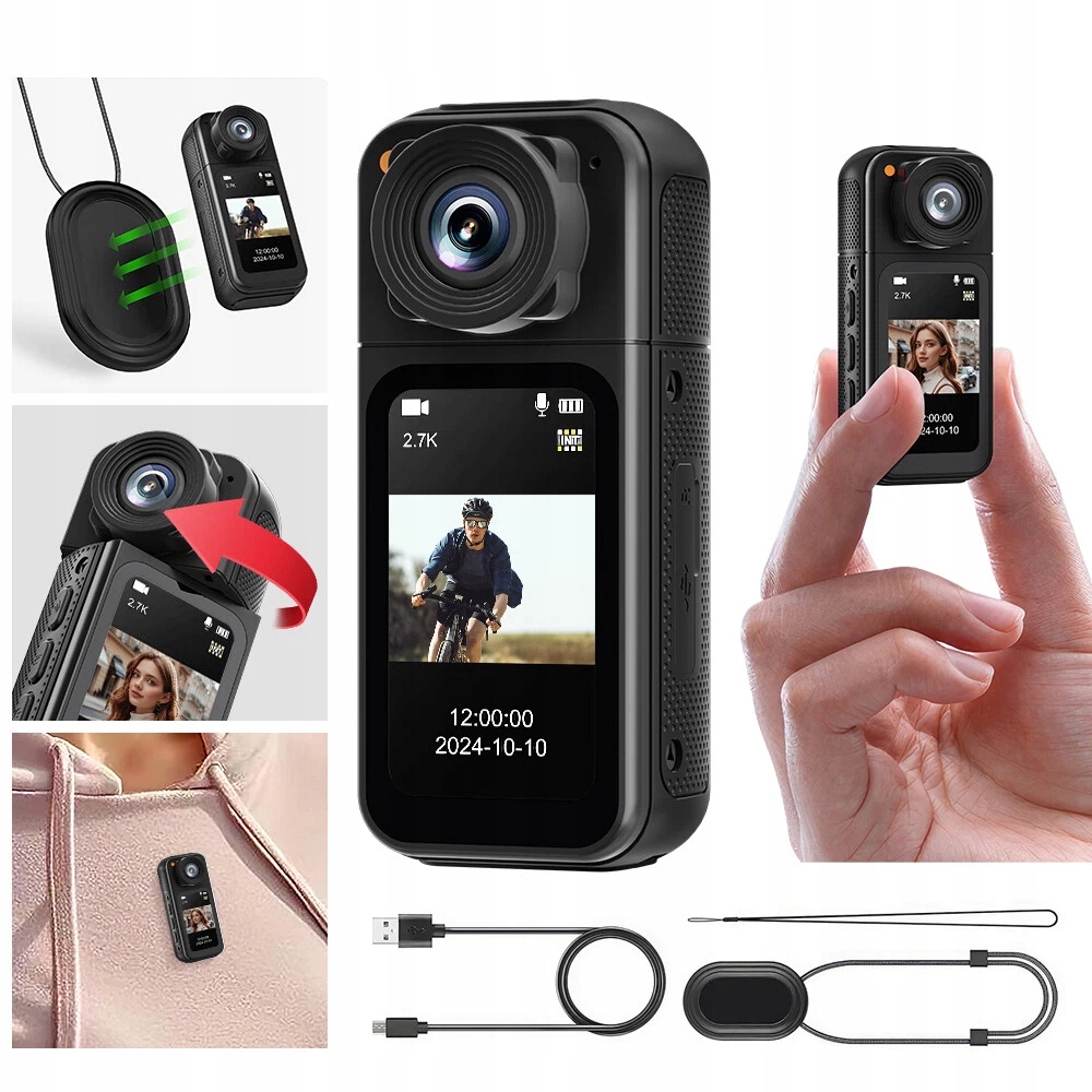 Mini Kamera Přenosná Monitorovací Kamera Pro Nošení 1080P Hd Wifi