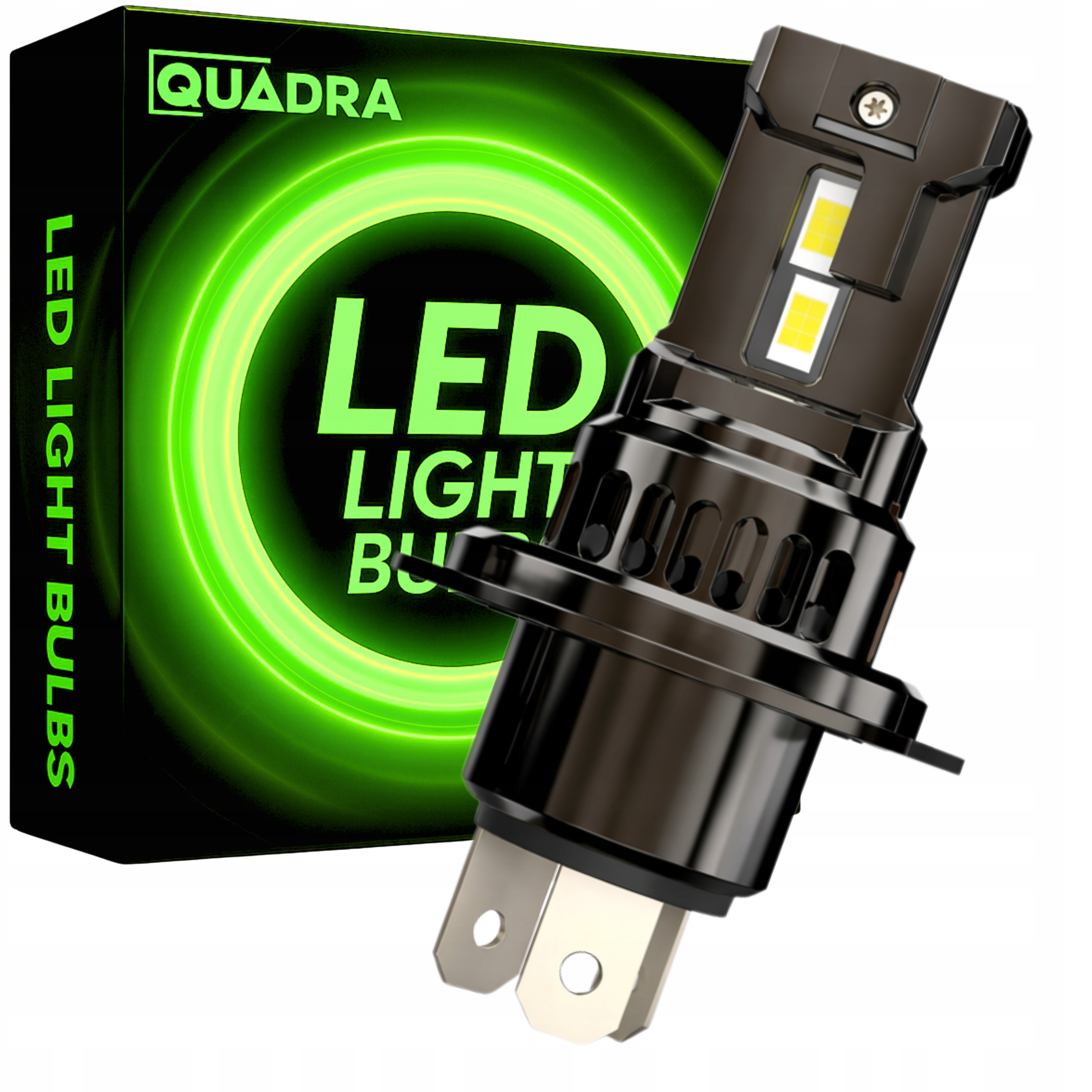 Led Žárovka H4 Silné Bílé Světlo Motocykl Skútr Canbus Homologace 50W