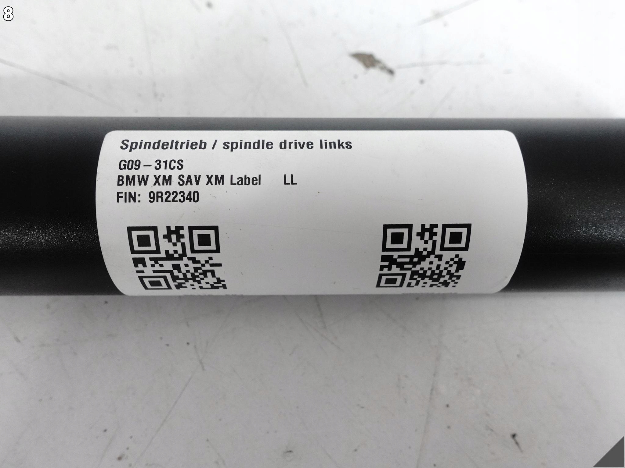 BMW XM G09 22- damper telescope electrical trunk door boot rear part left