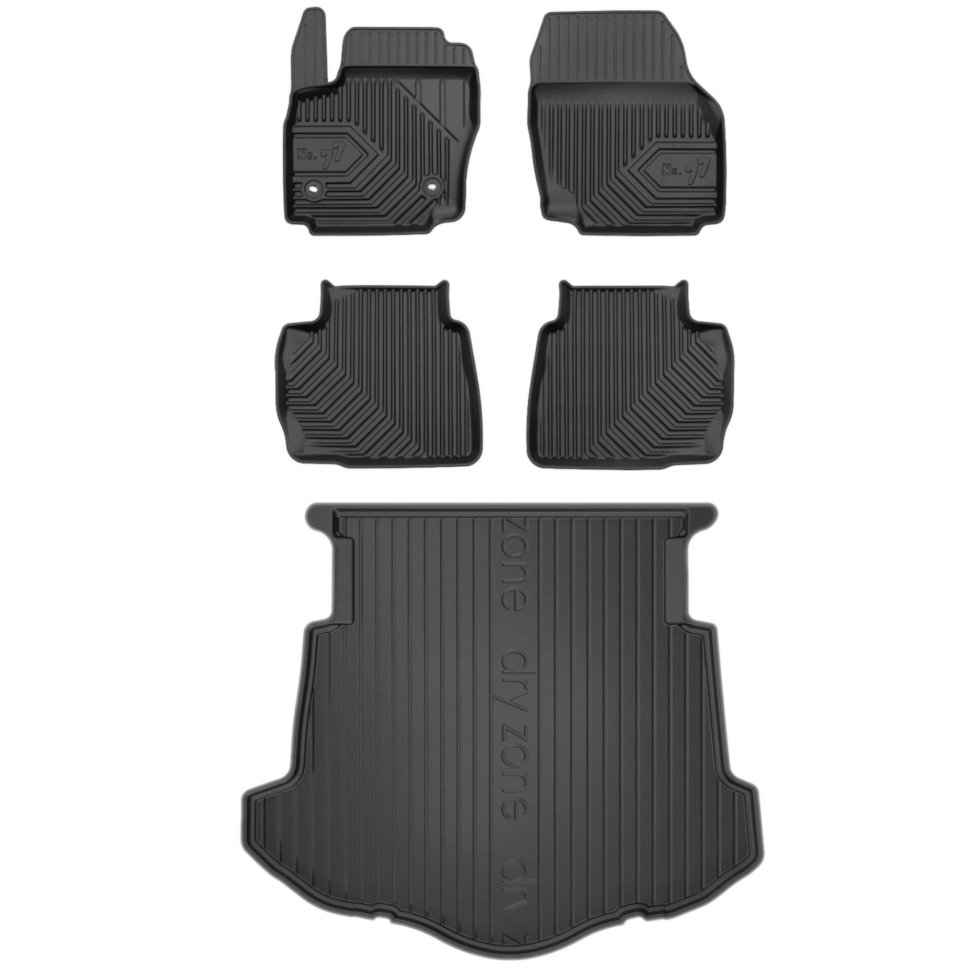 Gumové rohože rohož batožinového priestoru pre Ford Mondeo 4 IV 2007- liftback