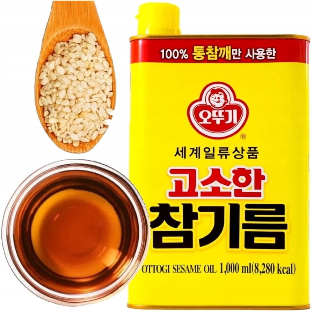 Levně Korejský sezamový olej z pražených zrn 1000 ml 1 l Pure Sesame Oil Ottogi