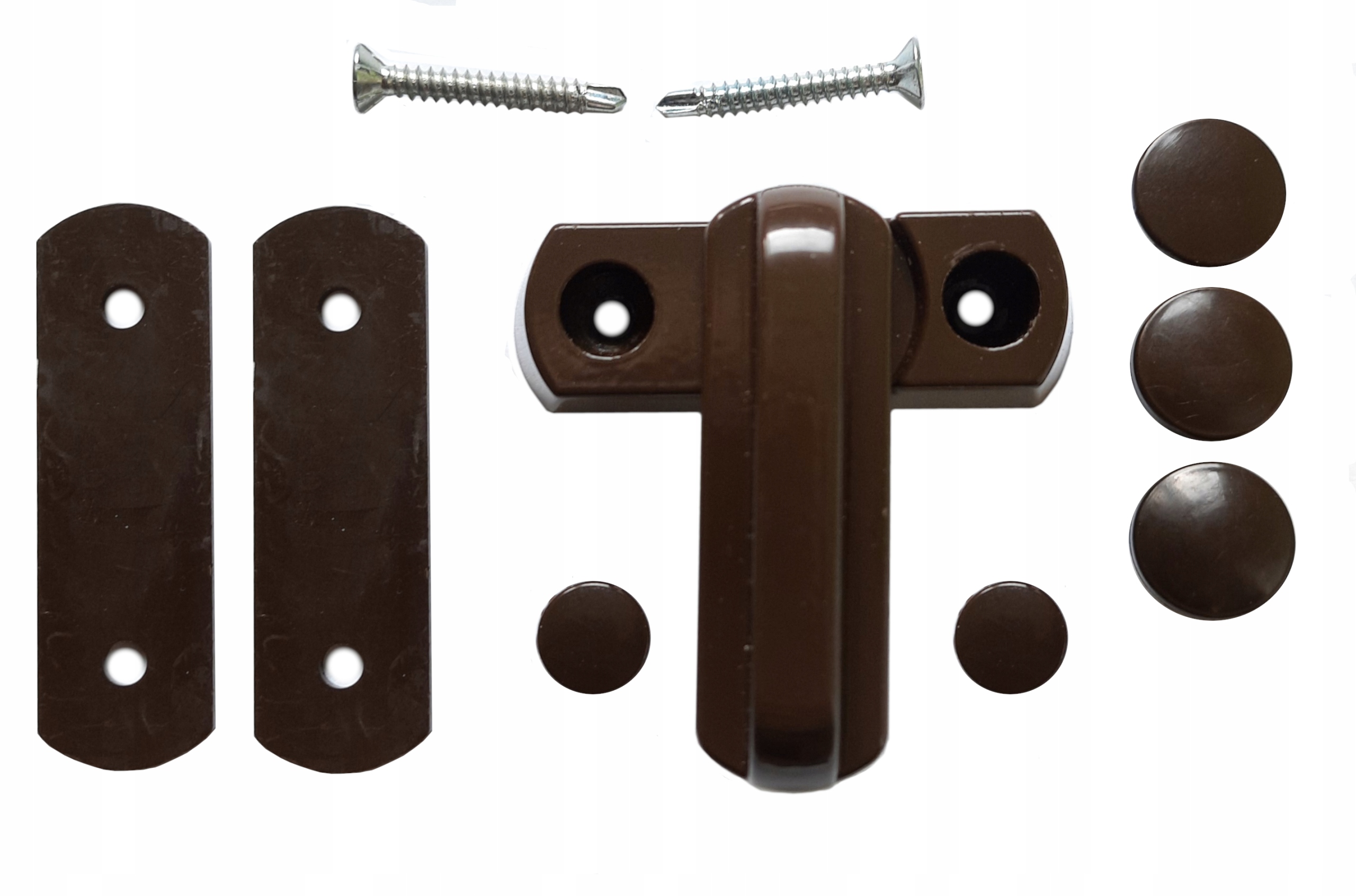 Zabezpieczenie okien Solidna blokada okna brązowa Rodzaj blokada