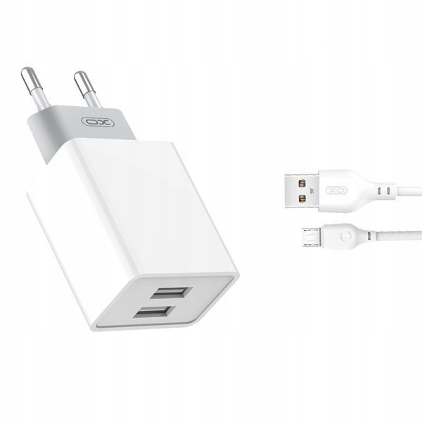 

Xo Ładowarka Sieciowa L65 + Kabel Micro 2USB 2,4A