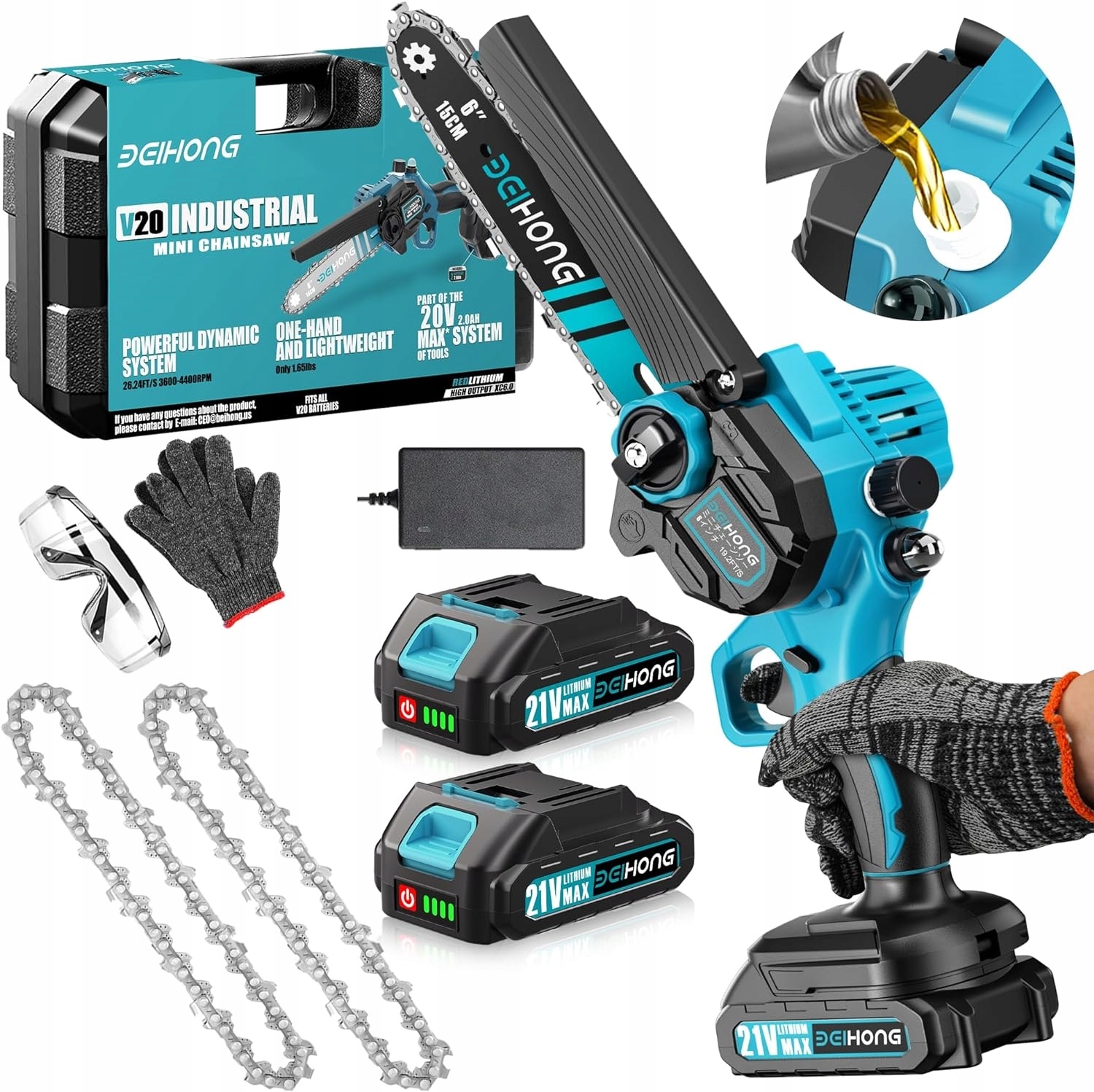 PIŁA SPALINOWA GAŁĘZIÓWKA DO CIĘCIA GAŁĘZI PILARKA ŁAŃCUCHOWA ETiME 6" 2KM