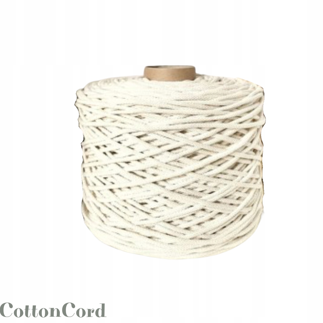 400 metrů Pletená šňůra 5 mm Přírodní