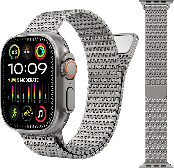 Curea smartwatch Milanese, Titan dla Apple Watch Ultra 49 mm