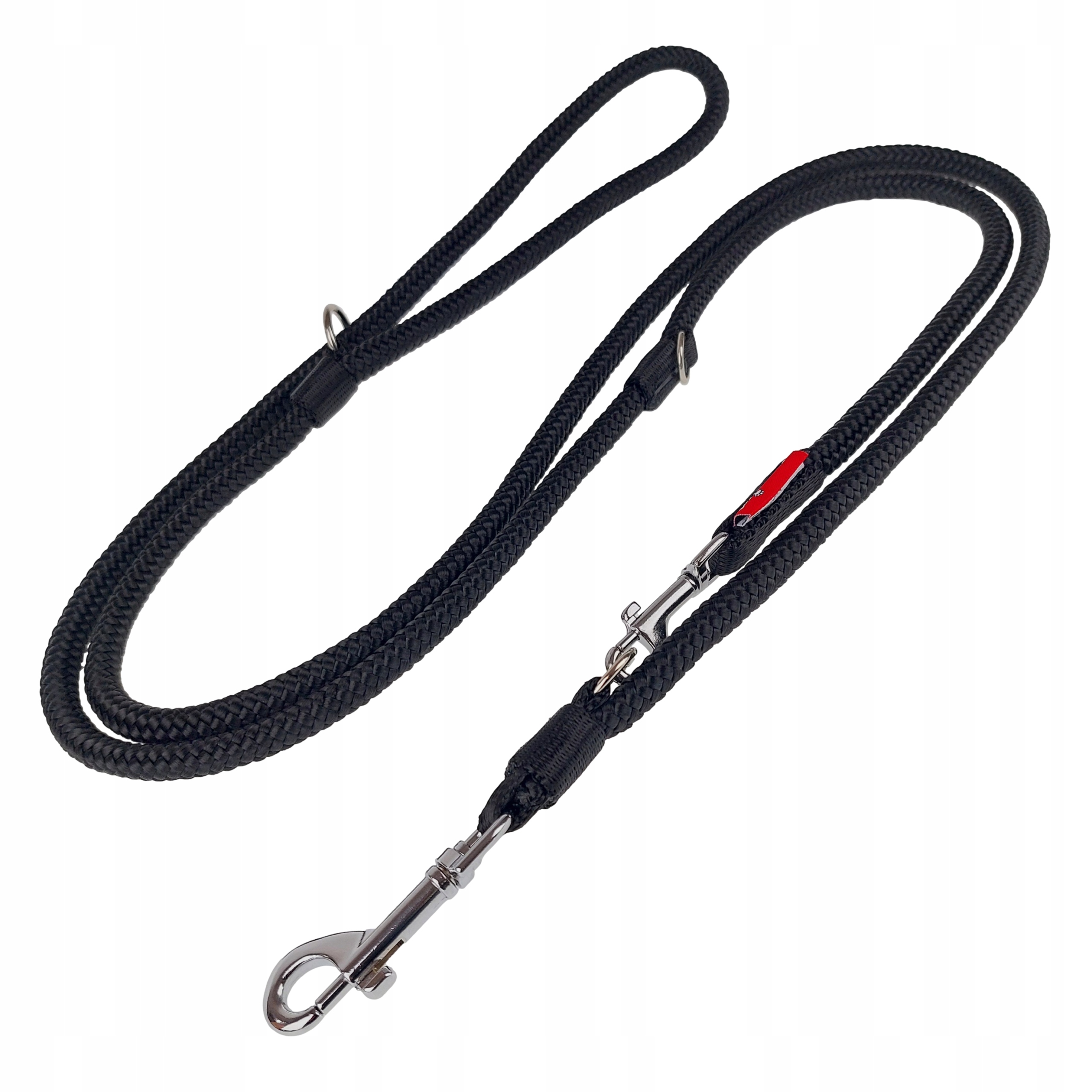 Levně Vodítko pro středního psa Nastavitelná šňůra 2,5 m/1,0 cm Champion černá