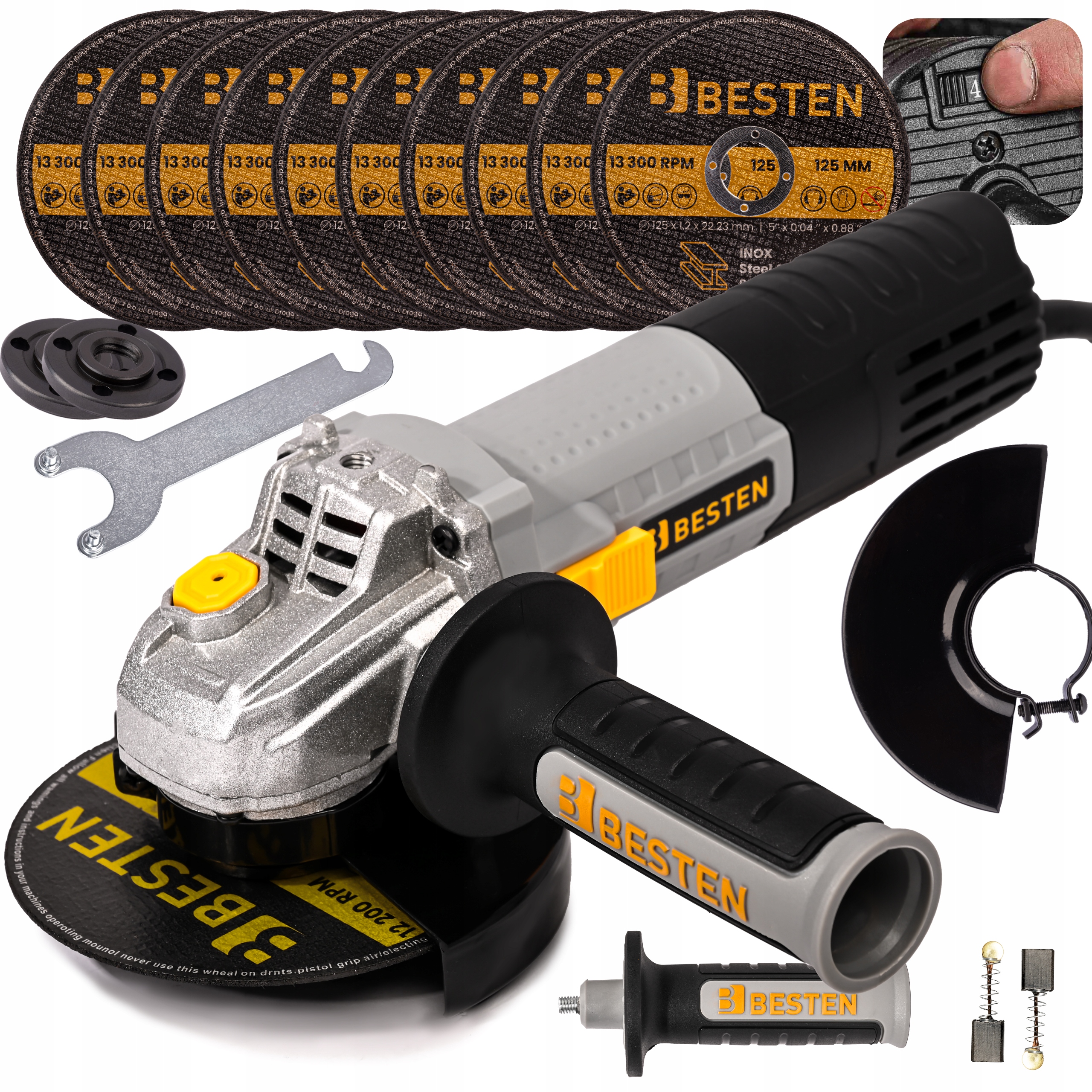 Szlifierka kątowa Diax kątówka 1300W Regulacja 125mm Soft Start 10x Tarcza