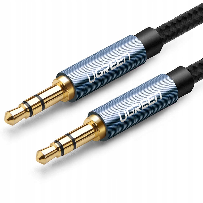 UGREEN KABEL PRZEWÓD AUDIO STEREO WTYCZKA AUX 2X MINIJACK 3,5 MM OPLOT 1M