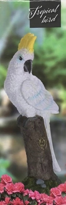 

Figurka Ogrodowa Tropikalny Ptak Na Pniu 24cm