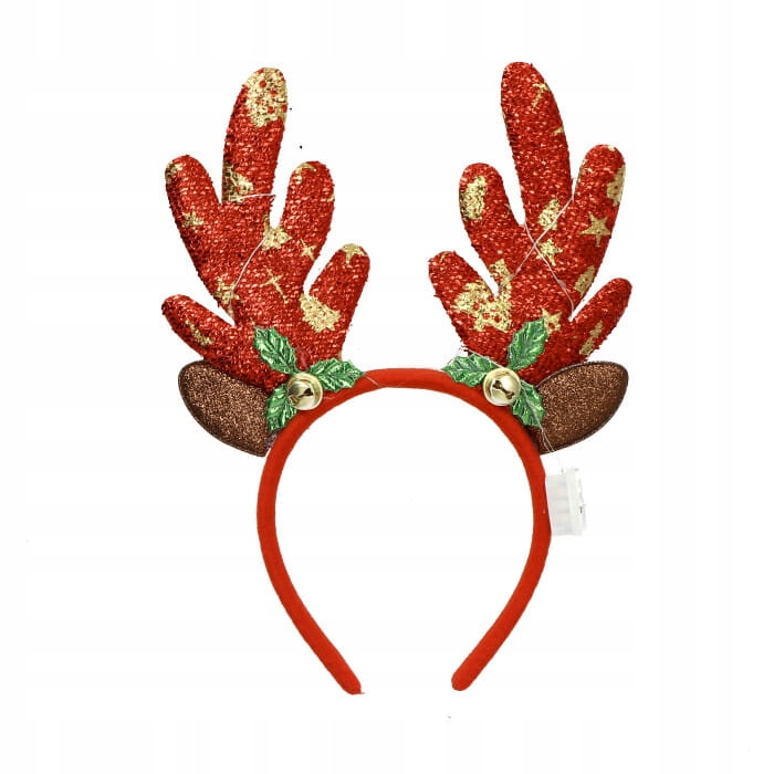 Řemínek Sobí Parohy Vánoční Svítící 12 Ks