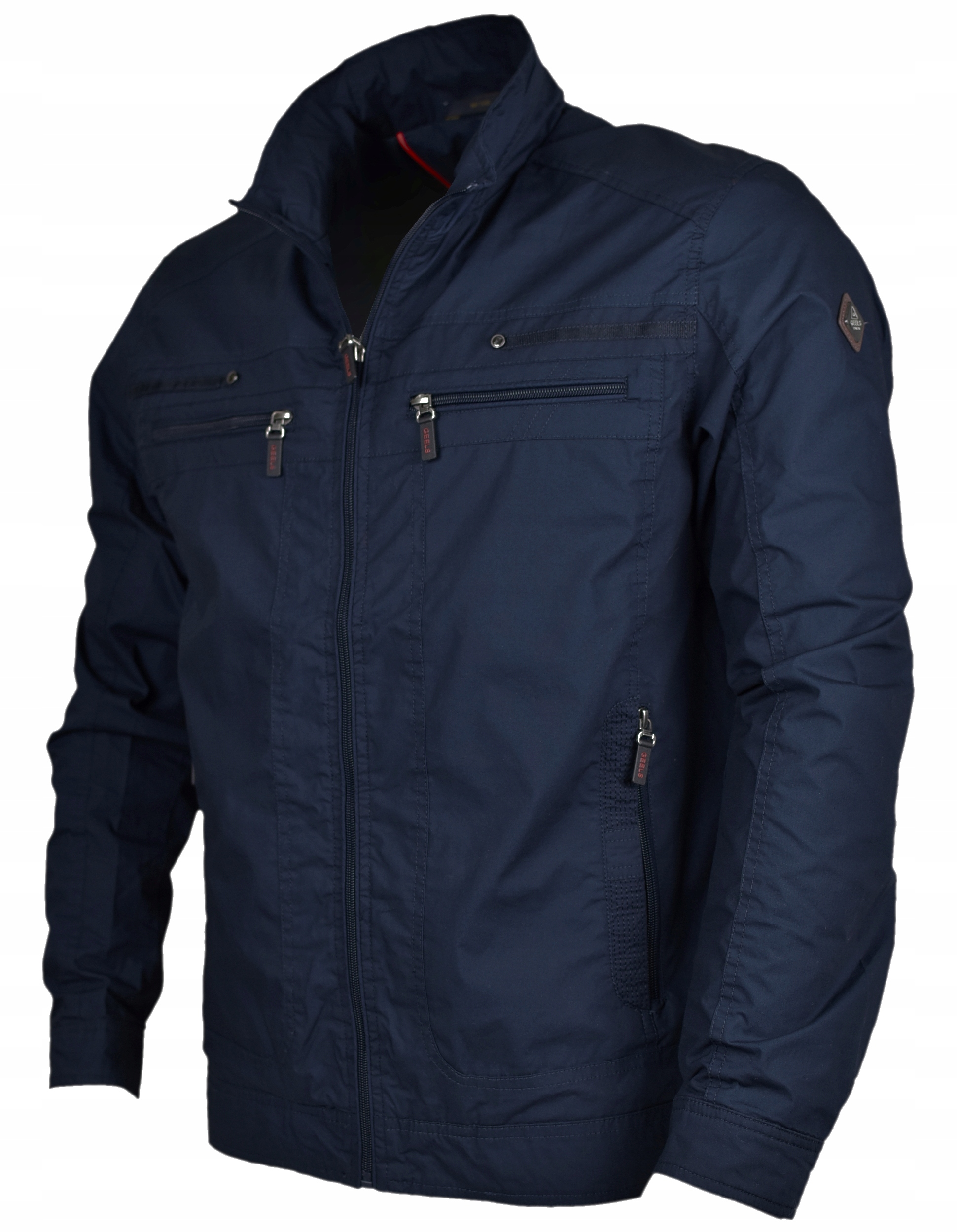 M-KURTKA MĘSKA WIOSENNA ELEGANCKA BAWEŁNA ODDYCHAJĄCA GRANATOWA WX53 Rozmiar M