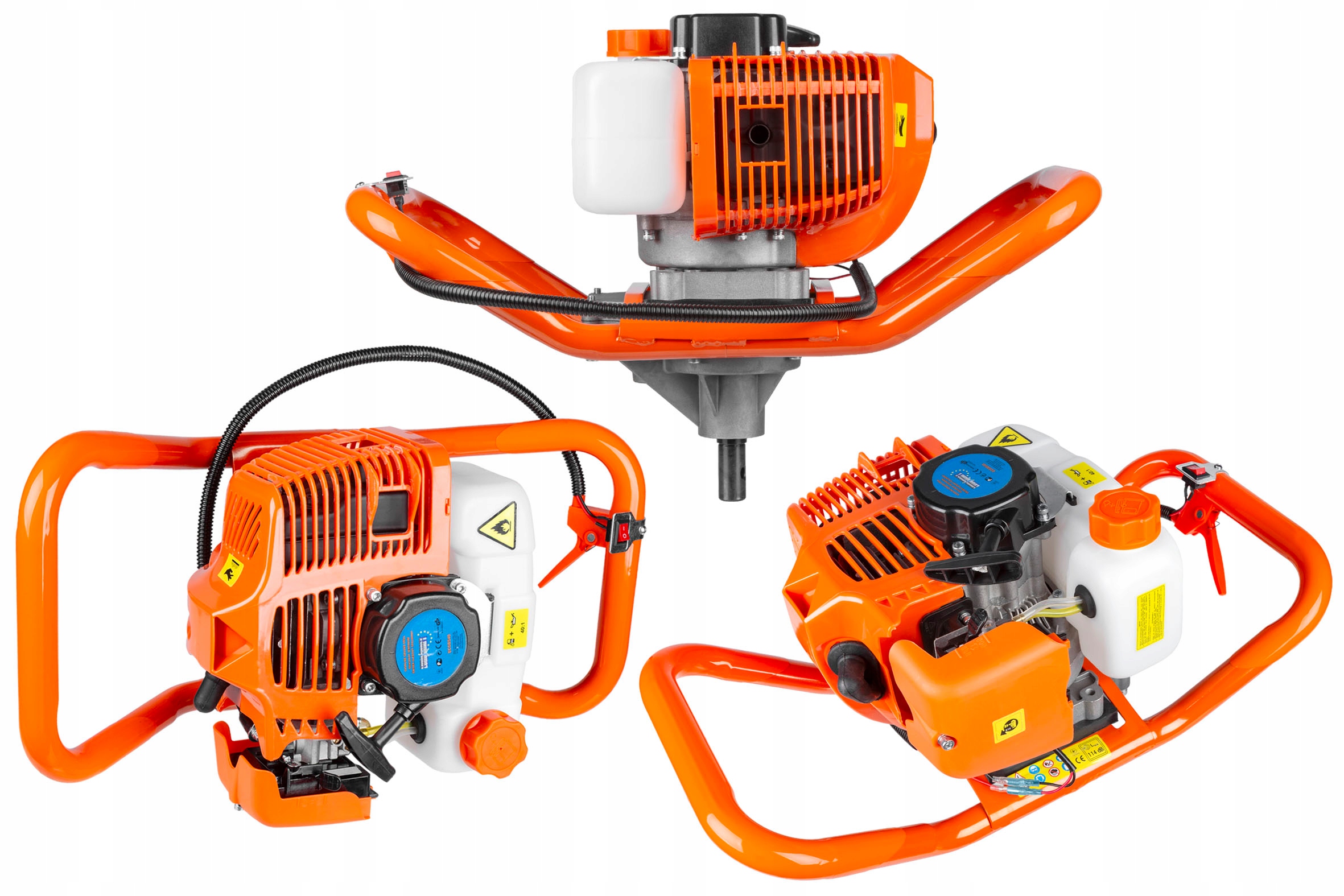 БЕНЗИНОВИЙ ЗЕМЛЯНИЙ БУР, земляний бур, 3 БУРИ 80 см, ПОДОВЖУВАЧ 50 см, серія ECGD540, бензиновий земляний бур