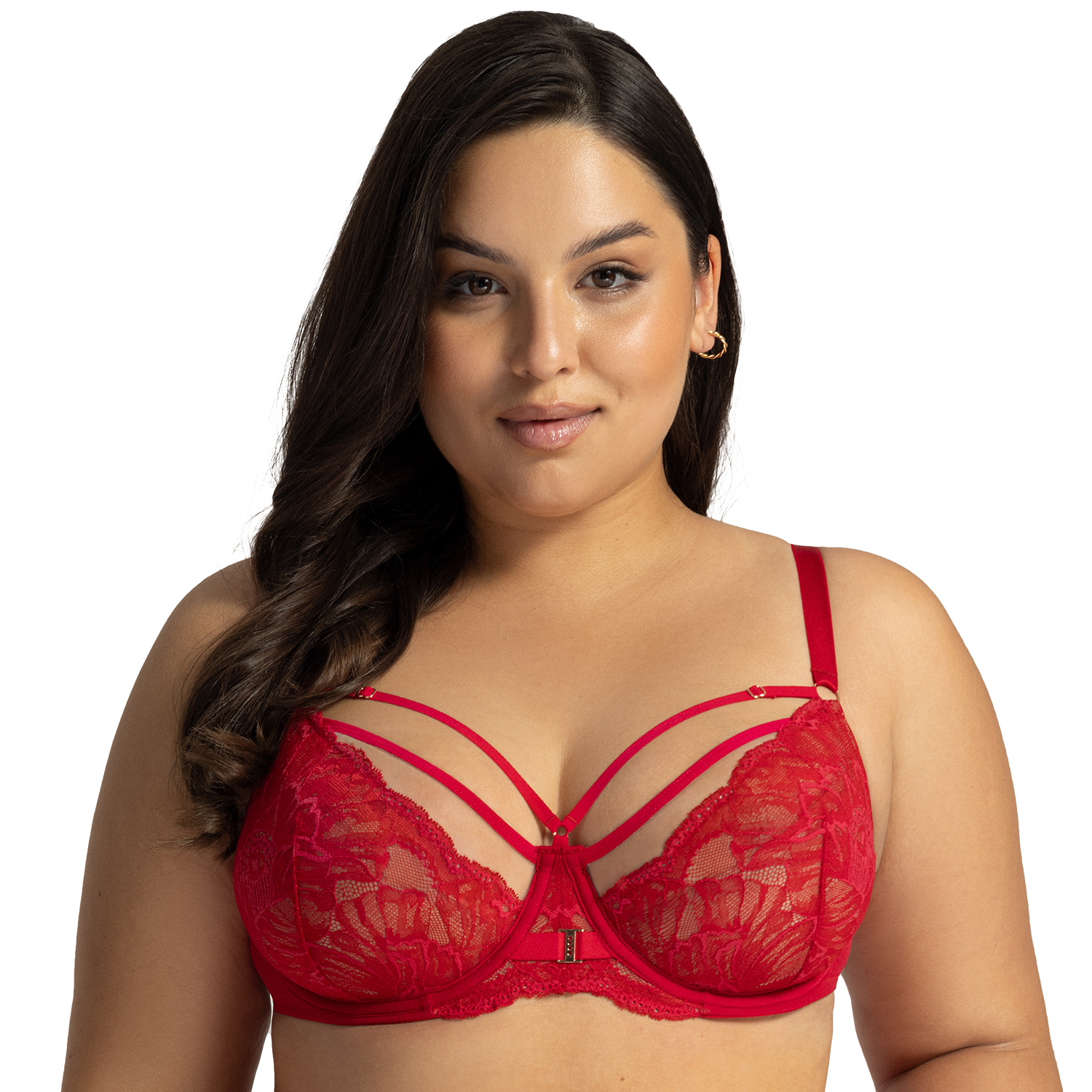 Ava 1824/1 Venus barbados krajka červená Měkká podprsenka Soft 75C