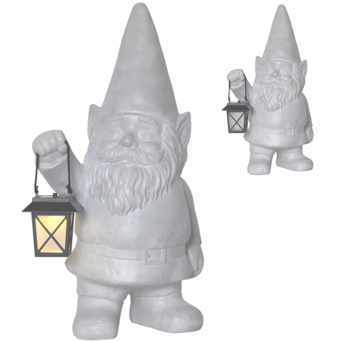 Krasnal Ogrodowy Skrzat Gnom Figurka Do Ogrodu Solarny 53CM Solidny