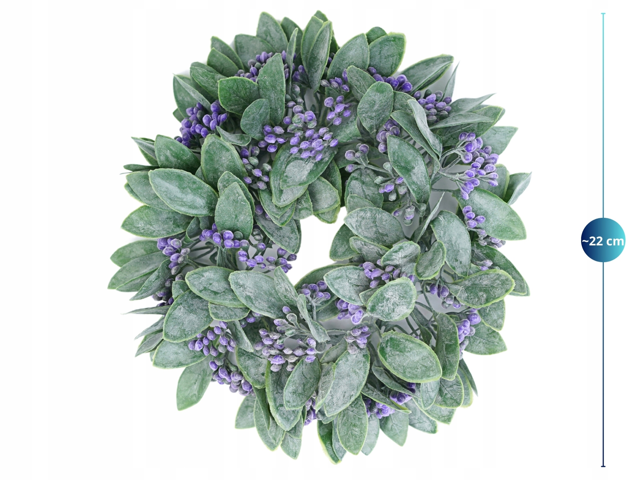 WIANEK RUSKUS NA STÓŁ DRZWI DEKORACJA BOHO FIOLETOWE KULECZKI 22 cm LIŚCIE Stan opakowania oryginalne