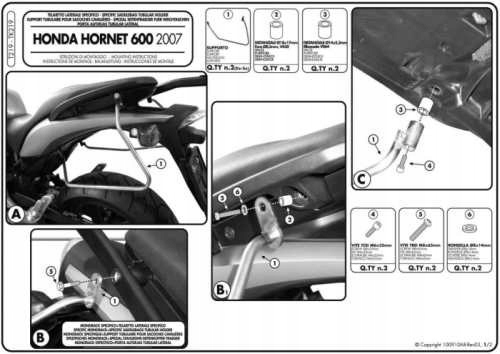 Kappa Rošt Pod Tašky (sánky) Bočné Honda Cb 600F Hornet 07-09