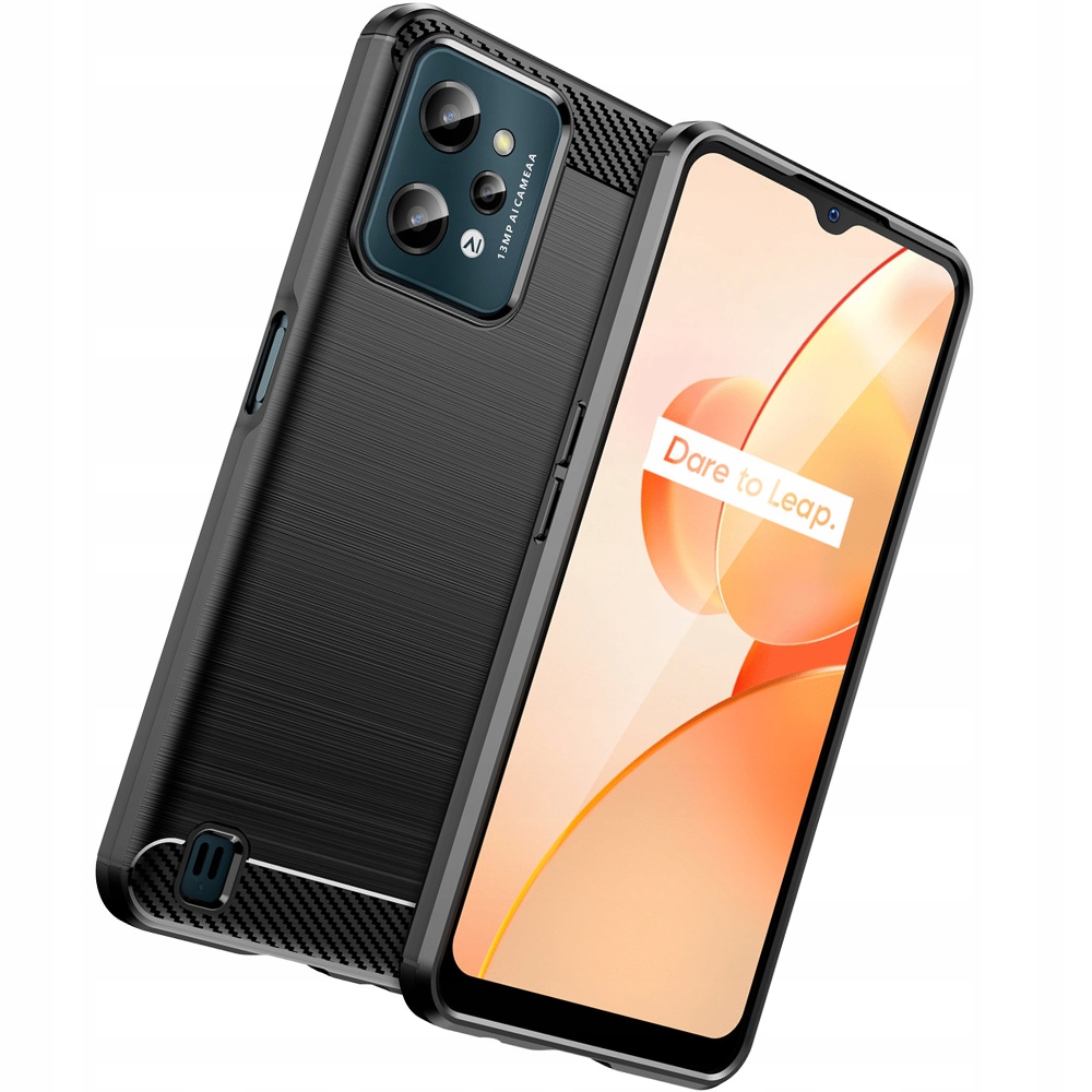 Hurtel Carbon Case Do Realme C31 Elastyczny Silikonowy Karbonowy Pokrowiec