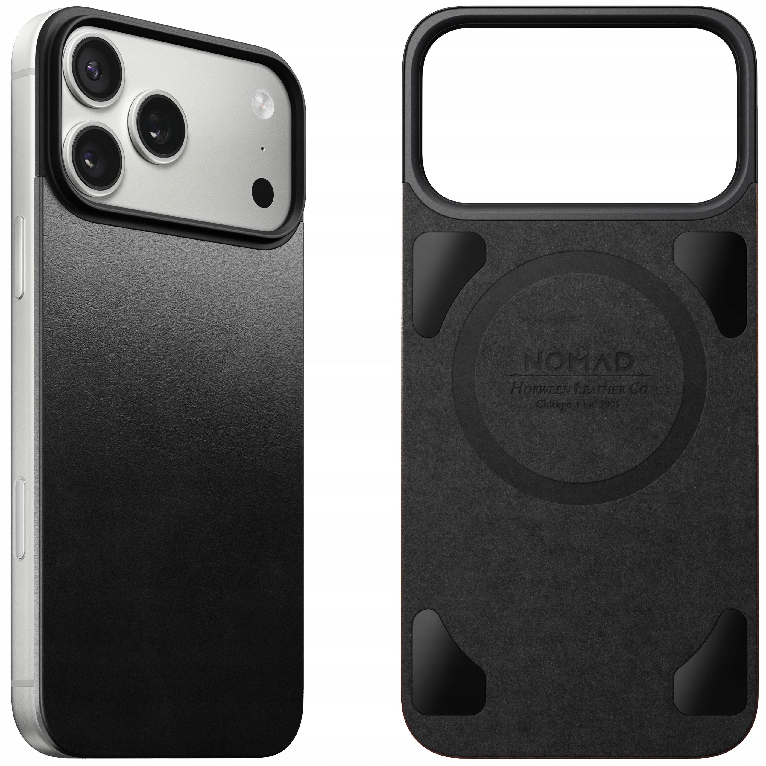 Nomad Horween Back – kožená krytka MagSafe pro iPhone 17 Pro Max Zadní Kryt