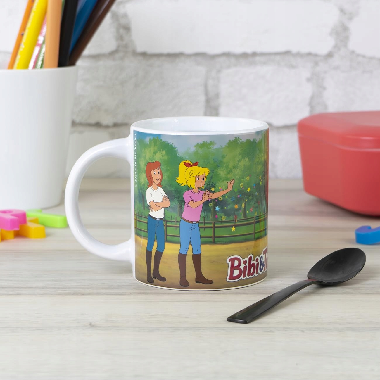 Gedalabels Hrnek proměnlivý barevný Bibi a Tina 250 ml Černý