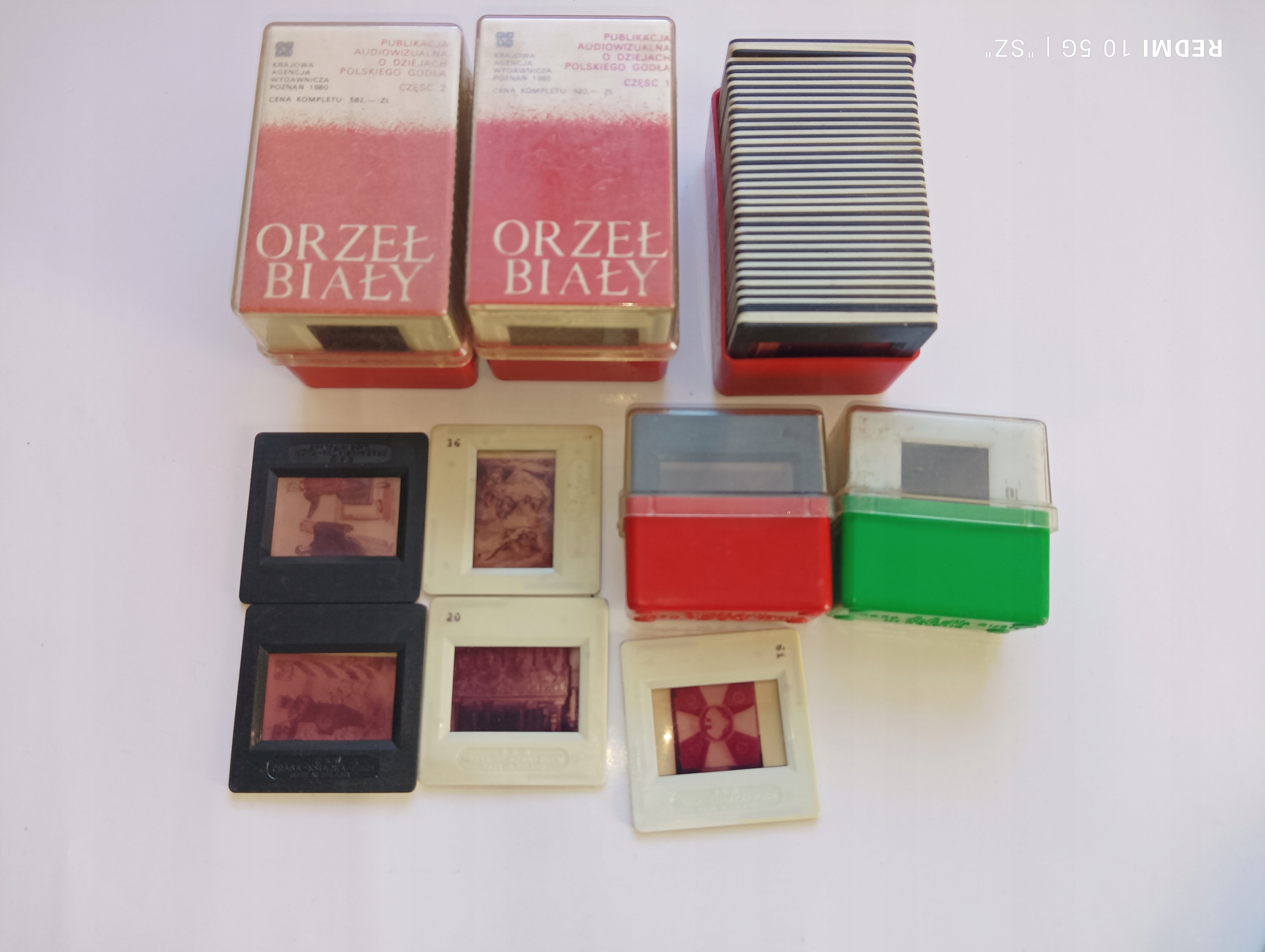 PRZEŹROCZA - SLAJDY PRL - 119 SZTUK - ORZEŁ BIAŁY + INNE