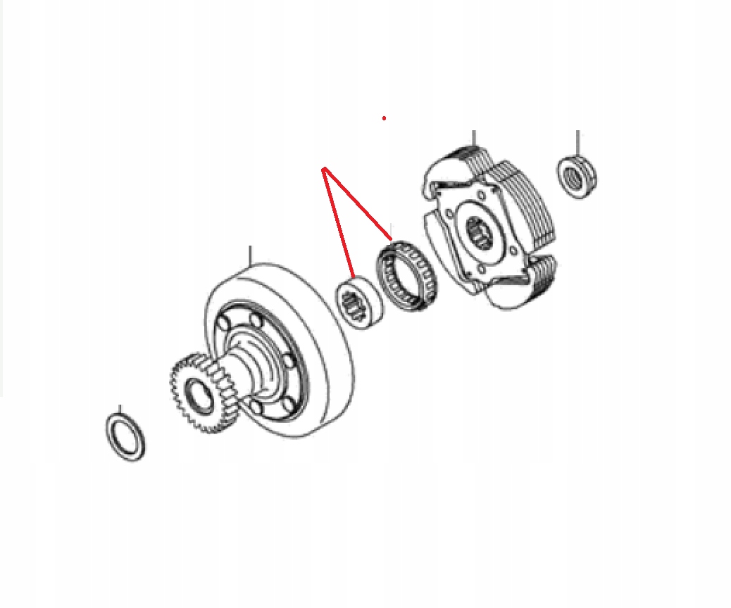 KAWASAKI KLF 220 BAYOU 88- SPRZEGŁO DZWONA ŁOŻYSKO Numer katalogowy części 13194-1055