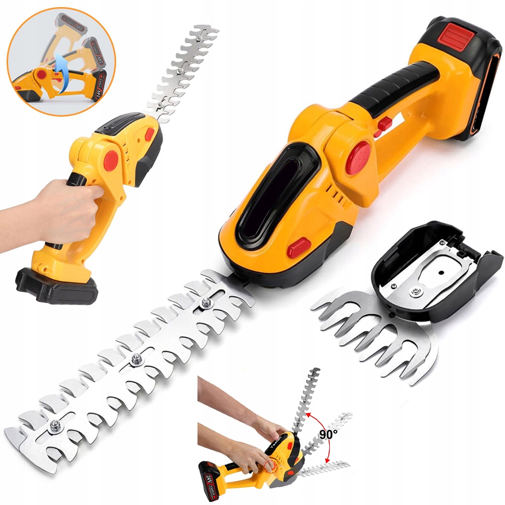 Nůžky Na Trávy A Živý Plot Akumulátorový Zastřihovač Zahradní nůžky S Nastavitelným Úhlem