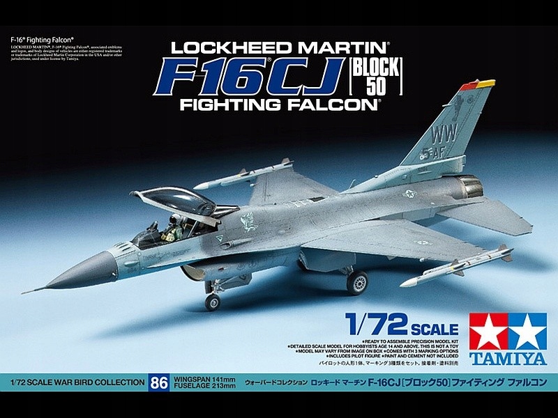 1/72 Lockheed Martin F-16CJ Block 50 Fighting Falcon Tamiya 60786