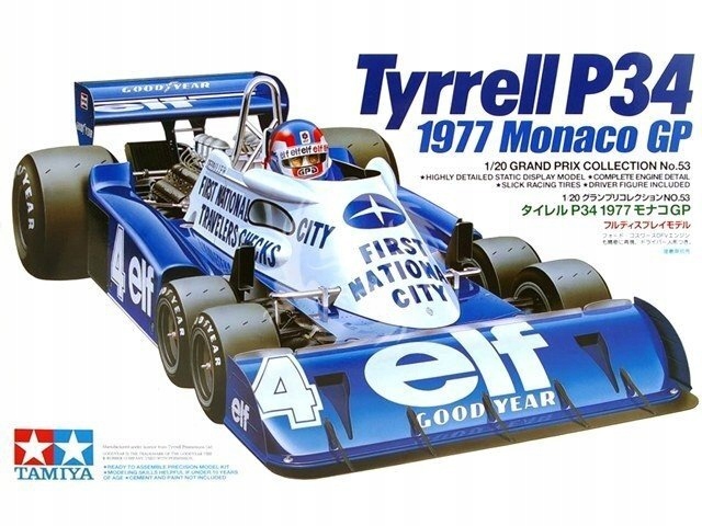 Tyrrell P34 Six Wheeler 1977 Monaco Gp Tamiya 20053 měřítko 1/20