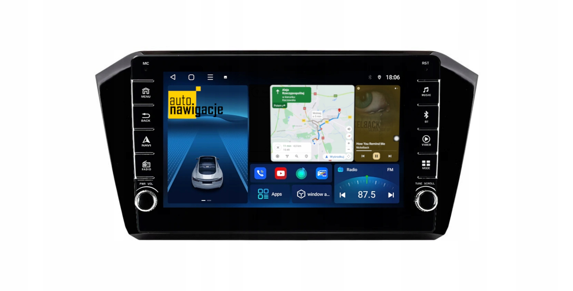 Navigační Rádio Gps Volkswagen Passat B8 2014-2021 Android