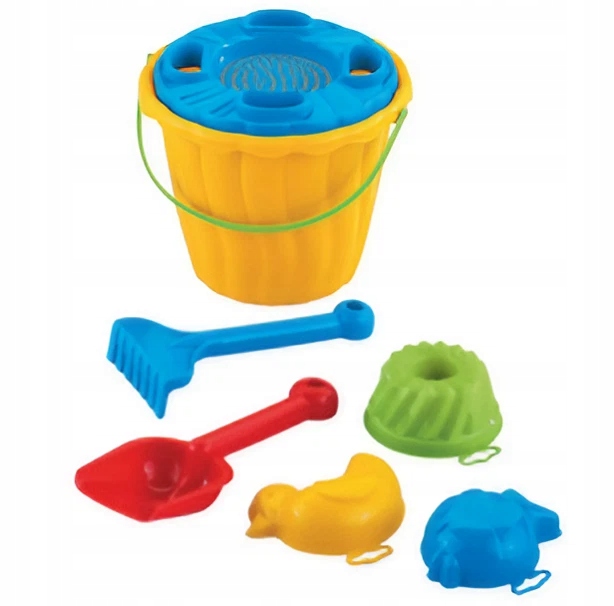 MARIOINEX MAŁY ZESTAW FALA DO PIASKOWNICY ŁOPATKA GRABKI FOREMKI