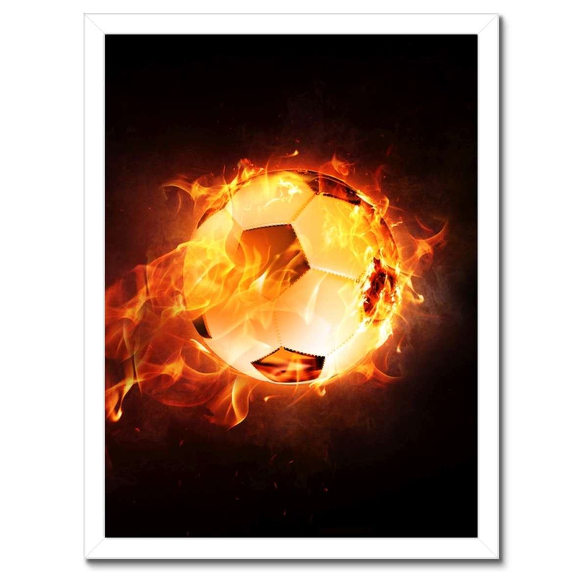 Plakáty v rámu 30x40 Fotbal v ohni